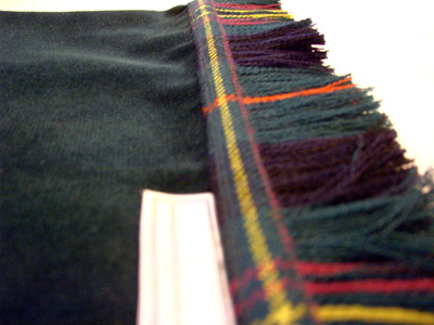 detail of tartan fringe to AMD14 bags